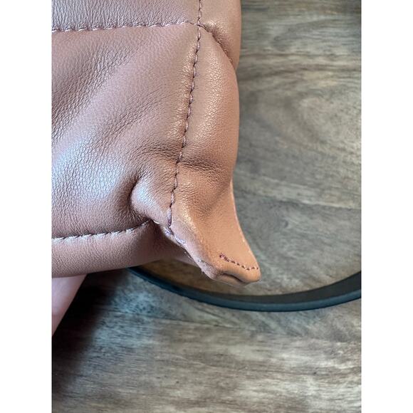 AllSaints NWT Eve Quilt Crossbody in Elasto Pink W/ Black Strap - Picture 6 of 16